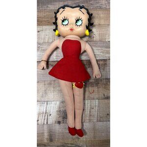 Betty Boop Doll By Play-By-Play Toy Red Dress  Polyester Vinyl 14''